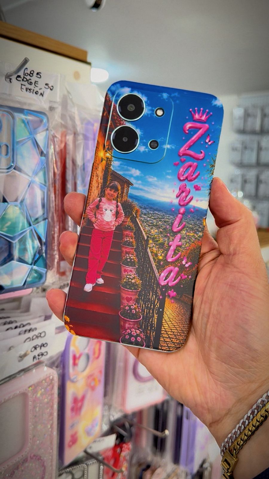 Case personalizado con foto y nombre Zarita